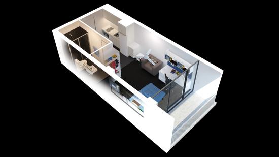 Препланиране студио в спалнята: да се използват всички функции на домовете си