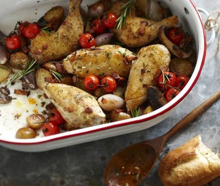 Как вкусно да се пекат картофи в пещ с пиле